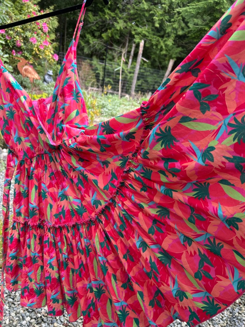 Vibrant Tropical Print Dress
